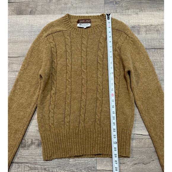 Bengal Lancer VTG 80s Shetland Wool Cable Knit Crewneck Sweater Mens Large - Picture 4 of 5